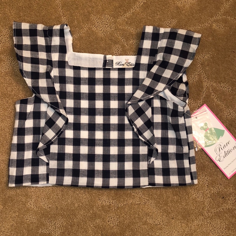 🌟2/$15🌟NWT Checkered Cropped Top, Size 6